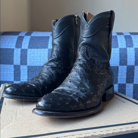 TECOVAS The Dean (previously The Zane) in Midnight Black Ostrich - Picture 3 of 8